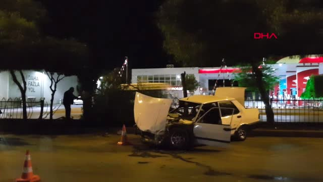 Adana – Hurdaya Dönen Otomobilden Yara Almadan Kurtuldu