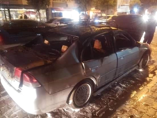 Lpg’li Araç Alev Aldı: 1 Yaralı