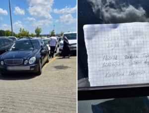 Pendik’te otomobilini kusurlu park eden gurbetçiye not bıraktılar: Hainlik yalnızca toprak bütünlüğüne taarruz değildir
