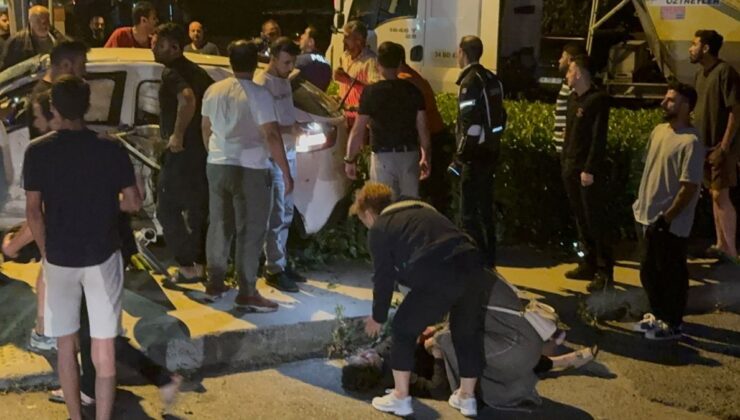 Ümraniye’de hafriyat kamyonu ile araba çarpıştı: 1’i ağır 4 yaralı